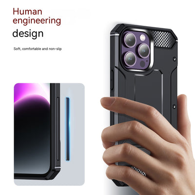Nova-Drop Metal Bracket Military Drop-resistant Protective Cover for Iphone 11-14