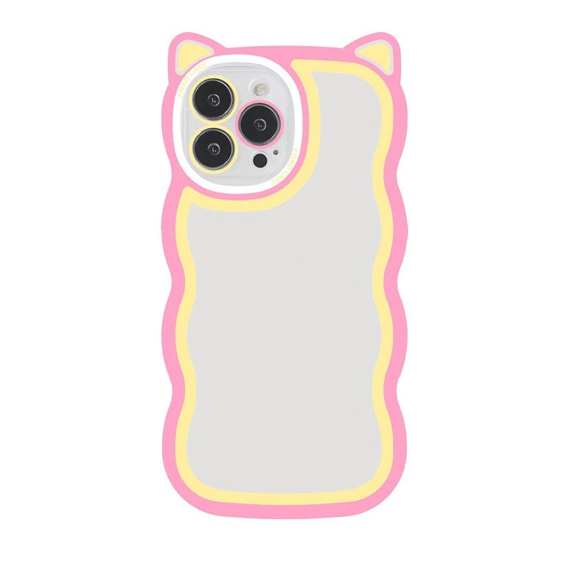 Nova-Drop Creative Wave Cat Ear Cartoon Phone Case