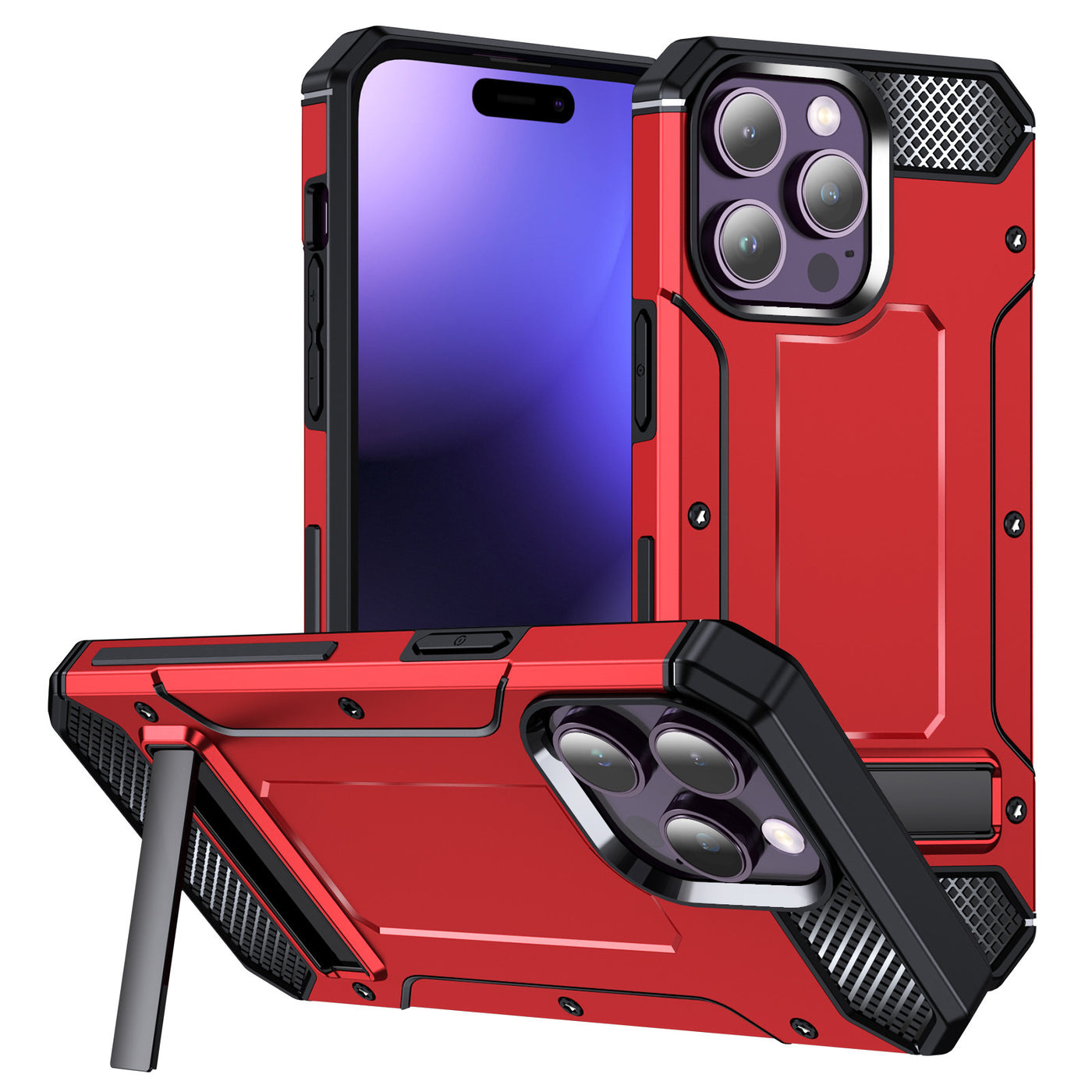 Nova-Drop Metal Bracket Military Drop-resistant Protective Cover for Iphone 11-14