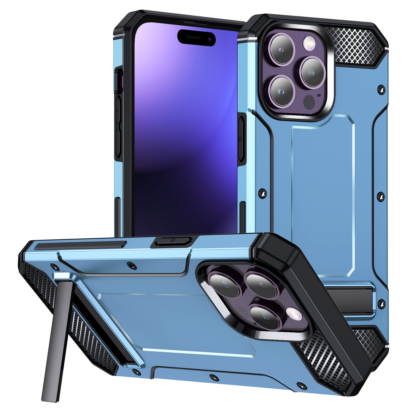 Nova-Drop Metal Bracket Military Drop-resistant Protective Cover for Iphone 11-14