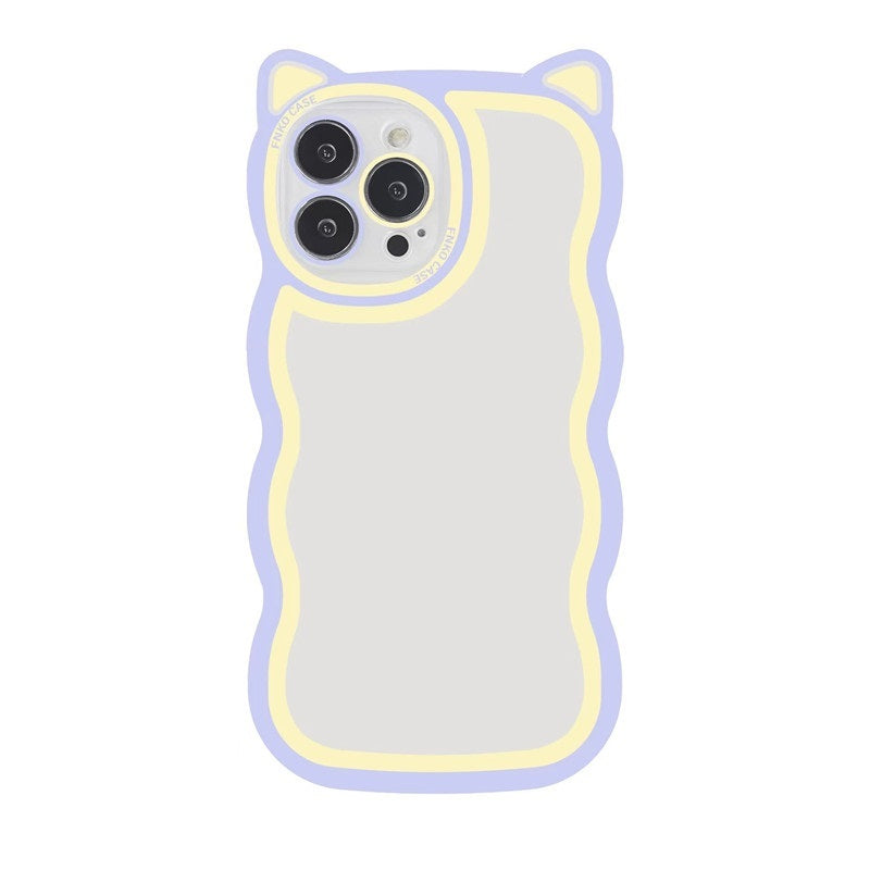 Nova-Drop Creative Wave Cat Ear Cartoon Phone Case