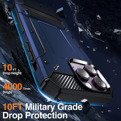Nova-Drop Metal Bracket Military Drop-resistant Protective Cover for Iphone 11-14